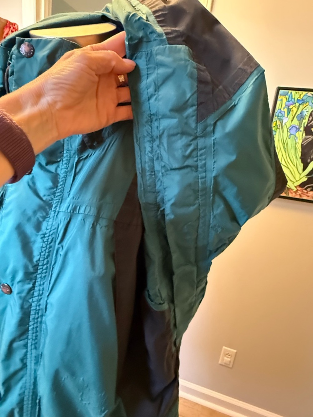 The North Face Green/Black Gortex Shell Mountain Guide Parka  Men’s M Women’s Lg - Picture 6 of 16